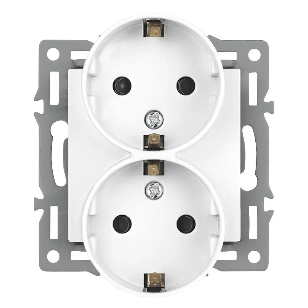 SRAN F6 Serie mehrere Rahmen Weiße Panel aus gehärtetem Glas, EU FR UN-Steckdosen und Schalter Dimmer-Lüfter-Fußlampe Rj45-Modul DIY