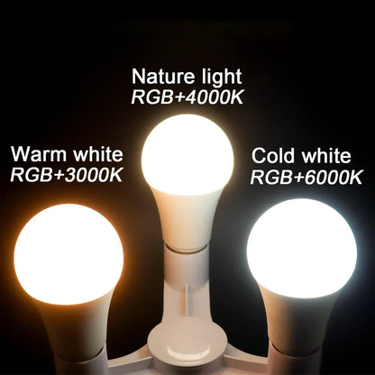 Smart RGBW LED Bulbs and Tubes Spotlight E27 GU10 E14 B22 with Infrared Remote Control for Family Party Decoration.