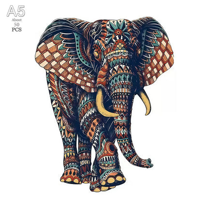 Cat Exclusive Design Intelligent Jigsaws Animal Puzzle Wood Irregular Elephant  Animal Wooden Puzzle for Adult Kids