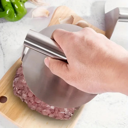 Stainless Steel Smash Burger Press Hamburger Patties Meat Masher Circular Meat Press Mold for Deli Meats Kitchen Accessories.