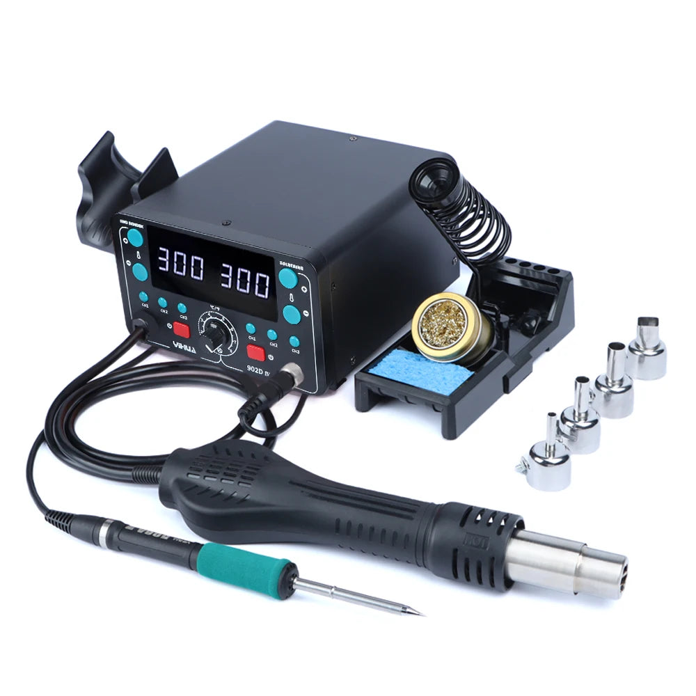YIHUA T12 Lötkolben Station Kit Schnelle Heizung Schweißen Für SMD PCB Reparatur Werkzeuge Elektronische Auto-schlaf Hor Air rework Station