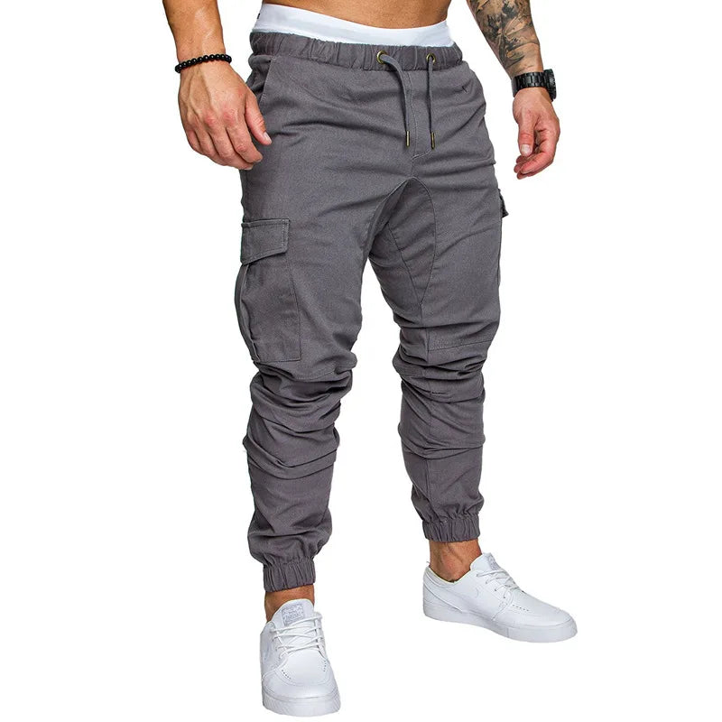 2025 new men's workwear pants, European and American men's loose straight casual pants, men's workwear pocket pants S-XXXL