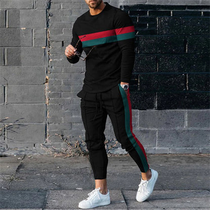 Men's Tracksuit Casual 3D Print 2 Piece Sets Long Sleeve T-Shirt+pants 2pcs Set Fashion Outfits Oversized Sports Unisex Clothing.
