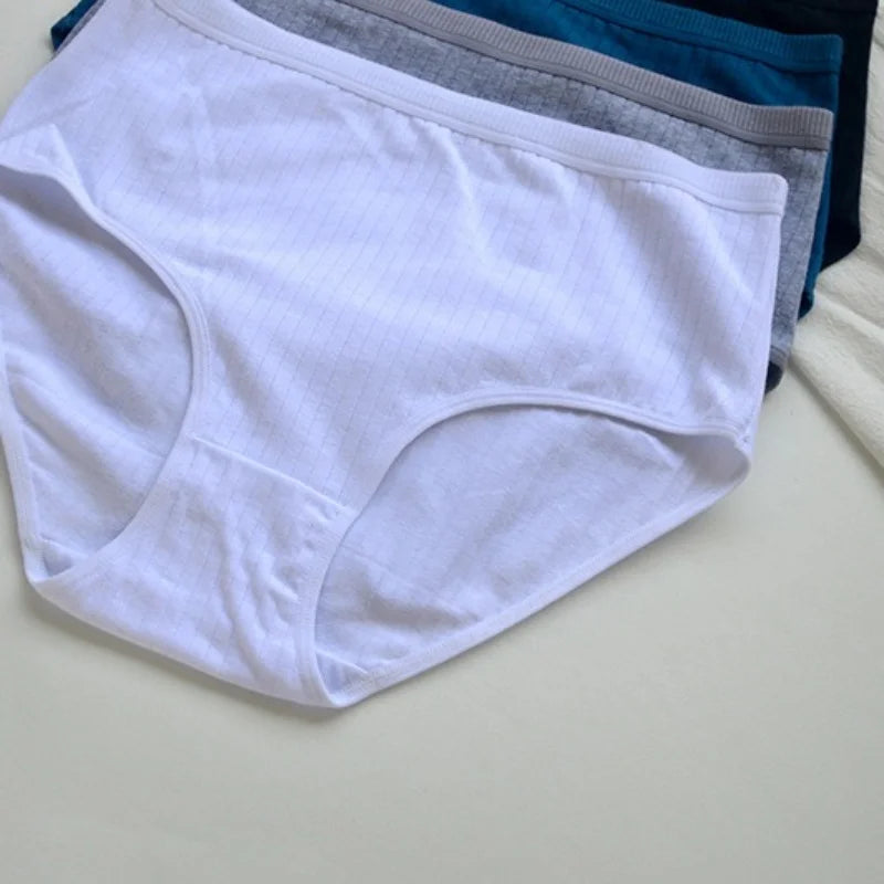 5Pcs/Set High Rise Cotton Panties Women Sexy Lingerie Solid Color Briefs Female Seamless Underwear Comfort Intimates.