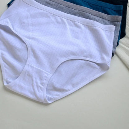 5Pcs/Set High Rise Cotton Panties Women Sexy Lingerie Solid Color Briefs Female Seamless Underwear Comfort Intimates.