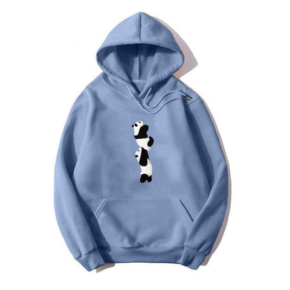 Blessyuki niedlichen Cartoon Panda gedruckt Hoodies Frauen lässig lang ärmel ige Basic Student Sweatshirt plus Größe Paar Kleidung y2k Top.
