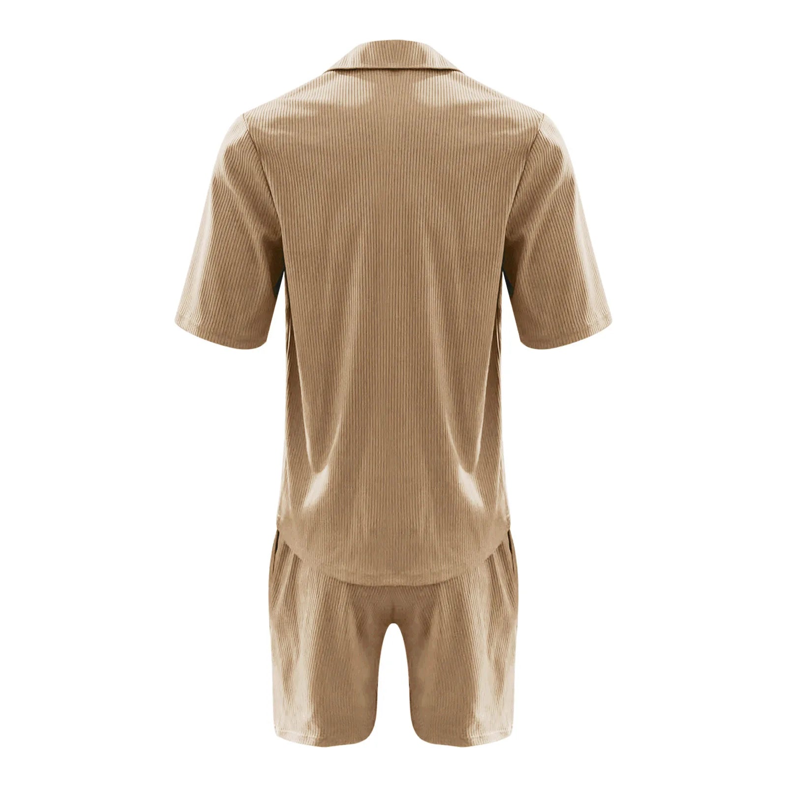 Men Sets Summer Casual Short-sleeved Shirt Shorts Fashion Striped Suit Male Two-piece Set Tracksuit Ropa Para Hombre.