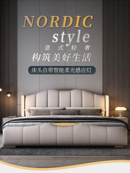 200 x 220 cm Rahmen-Kopfteil, Hochzeitsbett, Hauptschlafzimmer, Kingsize-Doppelbett, 3 Schubladen, Aufbewahrung, luxuriöse Schlafzimmermöbel in voller Größe