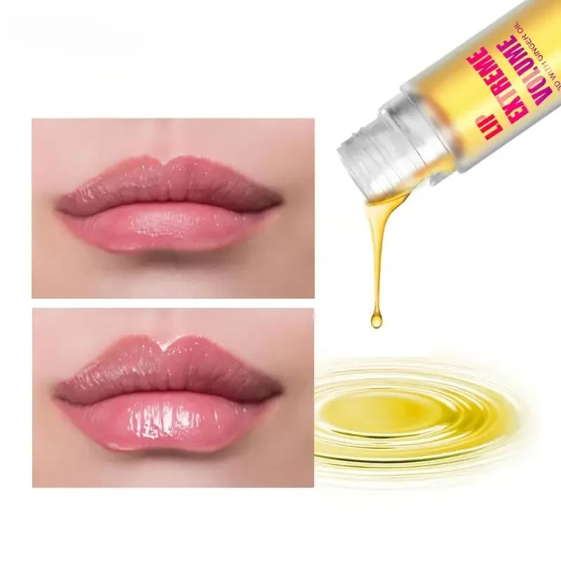 1/2Pcs Ginger And Mint Lip Plumper Oil Radiant,Plumping Lip Volumizing Serum for Smoother,Fuller Lips for Youthful and Sexy Look.
