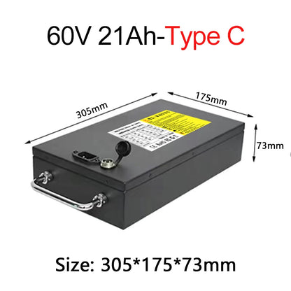 Harley battery 60V 12Ah 15Ah 18Ah 21Ah 24Ah Lithium cell pack Original With BMS For 1800W E-scooter motorcycle +67.2V 3A Charger