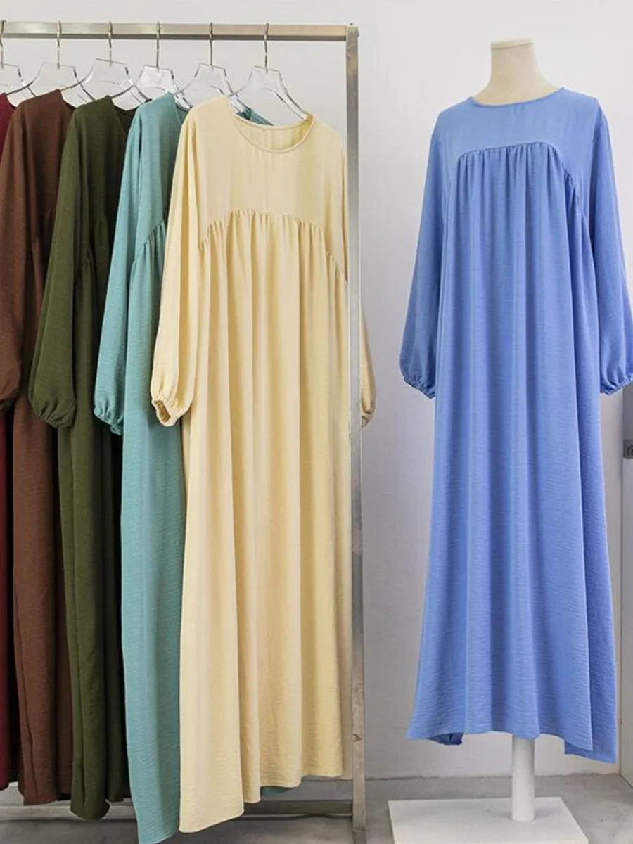 Muslim Women Dubai Abaya luxury kebaya Solid Color Long Dress Modest Ramadan Robe kaftan Femme musulmane african Islam Clothing.