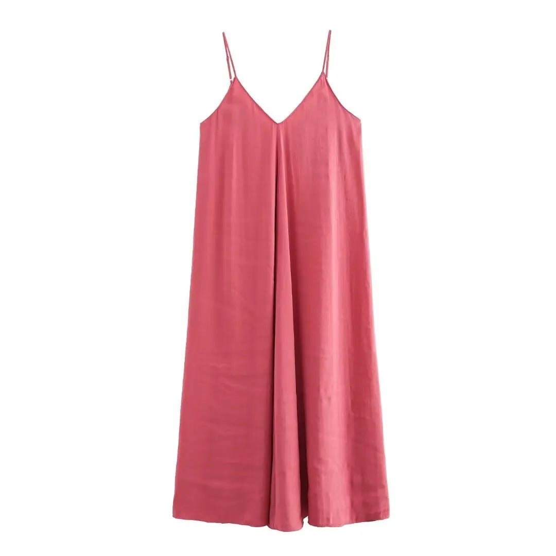 MUJER Schwarze Slip-lange Kleider für Frauen, rotes drapiertes Sommerkleid für Damen, 2025, sexy rückenfreies Maxikleid für Damen, Sommer-Strandkleider.