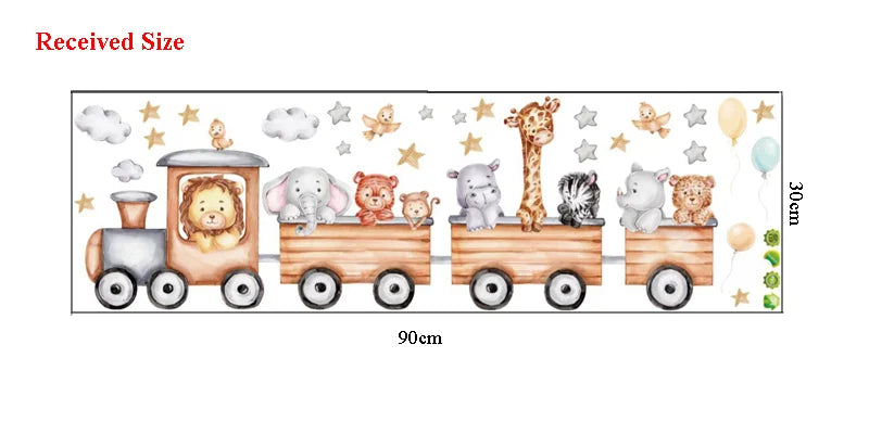 Cute Bear Moon Star Wall Stickers for Kids Rooms Girls Boys Baby Room Decoration Kawaii Cartoon Animal Nursery Wallpaper Vinyl