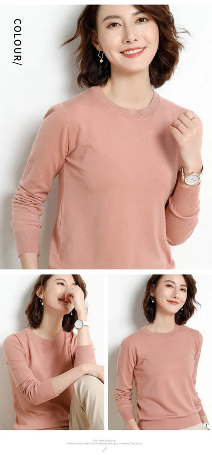 22 farben Herbst und Winter Kaschmir Pullover Frauen Pullover Oansatz Pull Femme Lange Hülse Frauen Casual Lose Pullover Pullover
