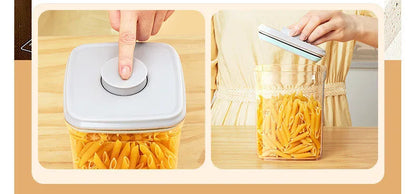 Airtight Food Storage Containers with Lids,Top Pop One Button Control,Air Tight Stackable Dry Cereal Container Set for Pantry.