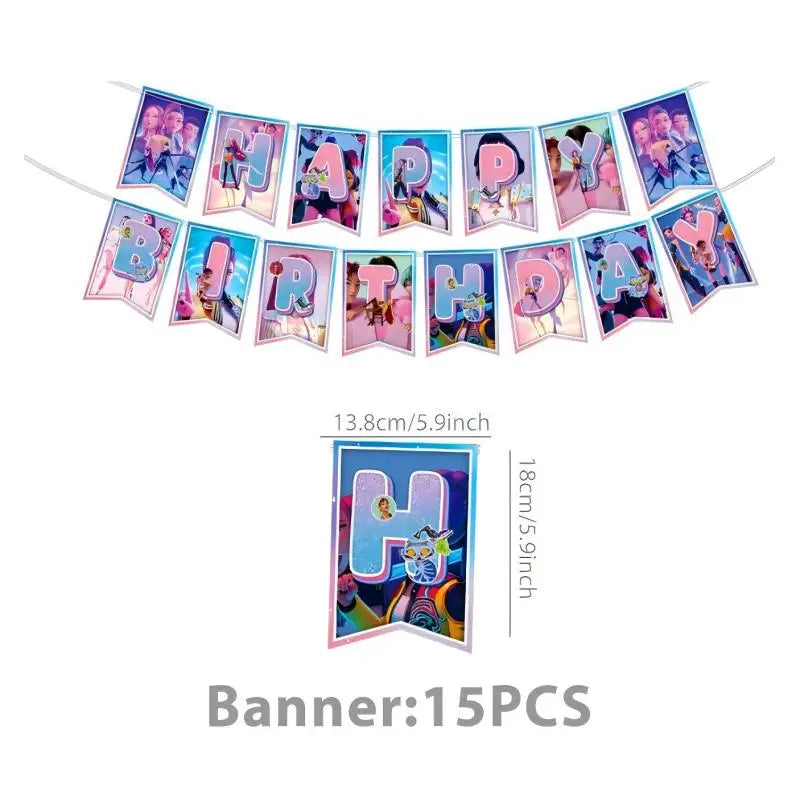 Kpop Demon Hunters Birthday Decorations Kpop Demon Hunter Birthday Theme Party Favors Supplies Plates Cup Balloons Backdrop Gift