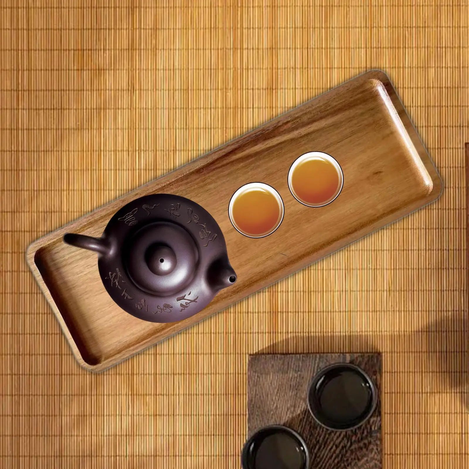 Wooden Plate Wooden Tray,Counter Organizer Modern Appetizers Tray Food Tray Snack Plate for Home Centerpiece Bathroom Kitchen.