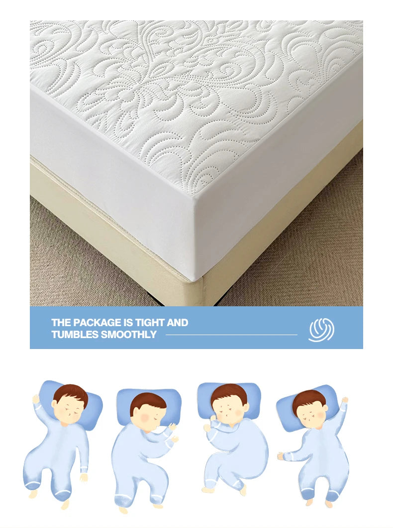 Waterproof Mattress Protector Queen King Quilted Thick Mattress Cover Anti-bacterial Fitted Sheet Bed Pad Cover 1pc