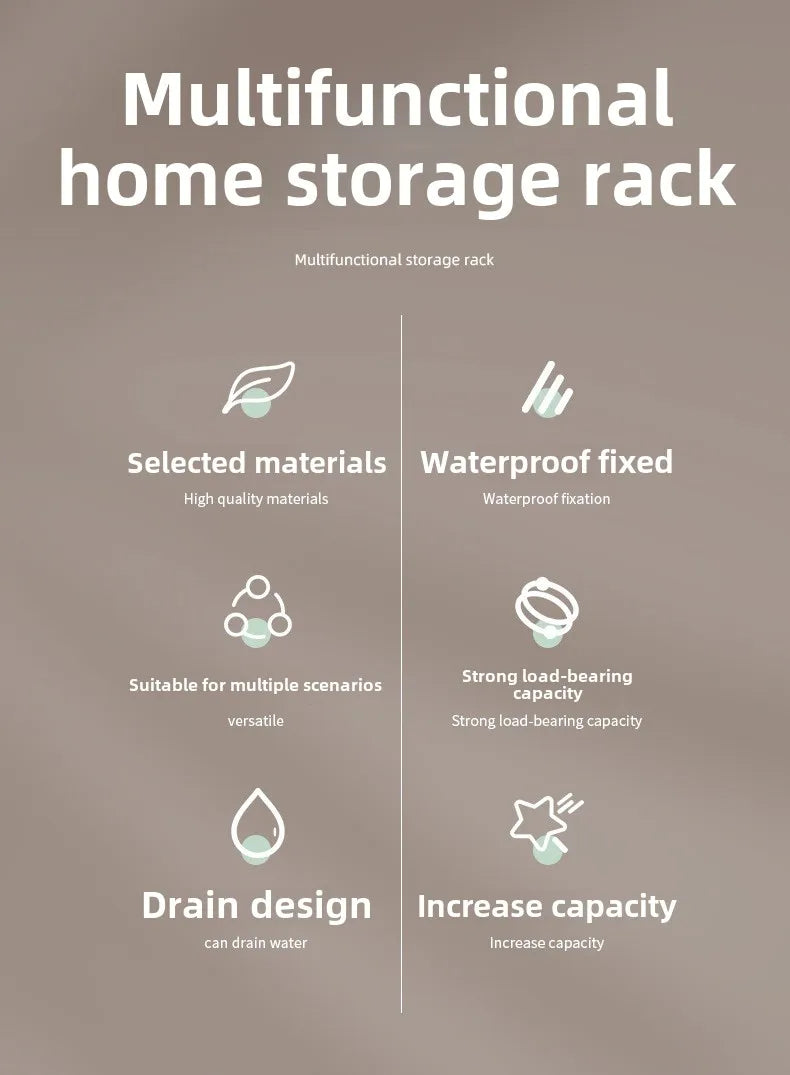 Kein Bohren, Acryl-Badezimmerregal, Wandmontage, Dusch-Organizer für Shampoo, Kosmetik, platzsparendes WC-Aufbewahrungsregal, Eckregal