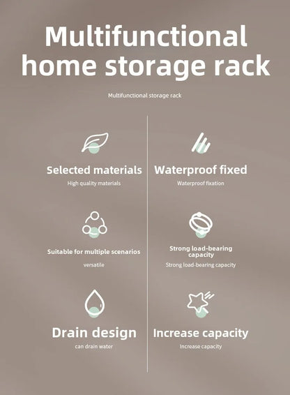 Kein Bohren, Acryl-Badezimmerregal, Wandmontage, Dusch-Organizer für Shampoo, Kosmetik, platzsparendes WC-Aufbewahrungsregal, Eckregal