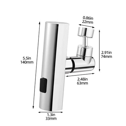 3-speed Waterfall Water Outlet Multi-function Faucet Extender Universal Rotating Nozzle Splash-proof Kitchen Artifact