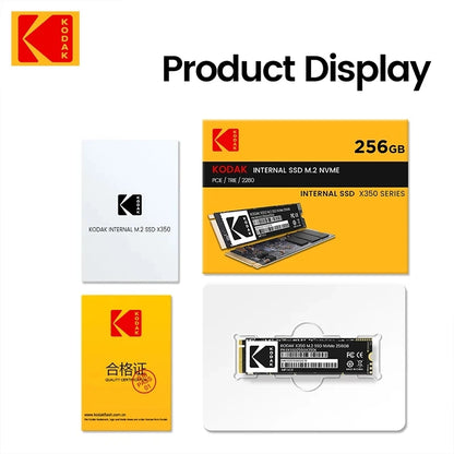KODAK M.2 NVME SSD Gen3X4 PCIE3.0 M2 2280 Internal Solid State Hard Drive Read Speed Up to 2500MB/s for Gaming Laptop Desktop.