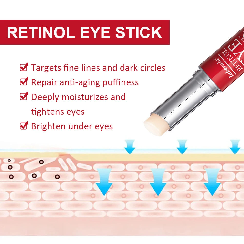 Retinol Eye Cream Lightening Dark Circles Firming Skin Instant Eye Repair Serum Stick for women Women Eyes Care.