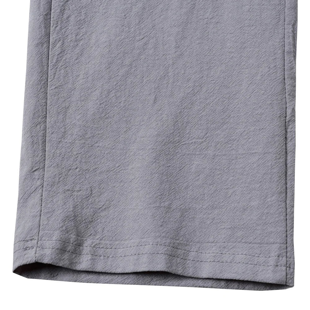 European And American Men's Cotton And Linen Trousers Multi-pocket Work Pants Loose Straight Sportswear And Casual Trousers.