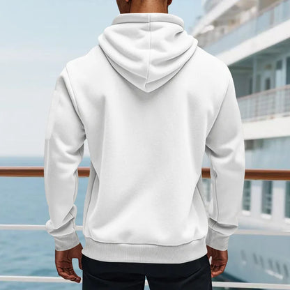 Men's Loose Fit Heavyweight American-Style Casual Sportswear Jacket fleece Lined Hooded Sweatshirt for Winter.