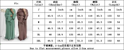 Muslim Abaya3 Pieces Dress for Women Arab Plain Hijab Ramadan Islamic.