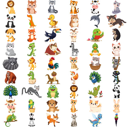 54 stücke Temporäre Tattoo Drachen Cartoon Panda Pfau Wasserdicht langlebige Körper Aufkleber Chamäleon Für Arme Wangen Mädchen.