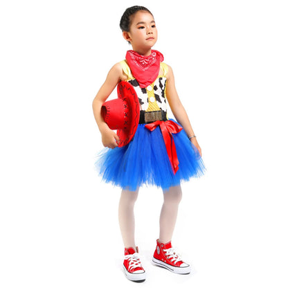 Woody Jessie Toy Story Cowboy Performance Kostüm Sets Mädchen Cartoon Tutu Kleid Kinder Disney Cosplay Karneval Party Kleidung