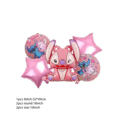 Niedliche Cartoon-Lilo und Stitch-Luftballons, alles Gute zum Geburtstag, Party, Babyparty, Dekorationen, Kindergeschenke, Einweggeschirr.