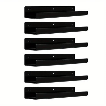 KUUJOJO Acryl-Bücherregal, Acryl-Regale zur Wandaufbewahrung, Nagellack-Organizer, Wand, Ausstellungsregal-Organizer für Badezimmer, Livi