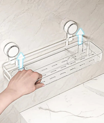 Saugnapf Badezimmer Dusche Gel Lagerung Rack Ohne Stanzen Waschbecken Rack Waschraum Wand-montiert Kosmetik Lagerung Rack