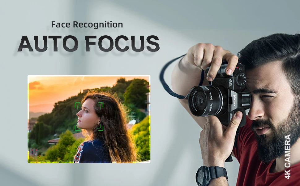 NBD 48MP Digital Cameras for Photography with WiFi & App Control,4K Autofocus Vlogging Camera , Anti-Shake,  Dual Batteries.