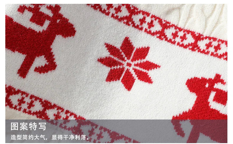 2024 Winter sweater new High End Luxury Cashmere Sweater Men Thick Warm Mens Sweaters With Deer Korean Harajuku Christmas Jumper.
