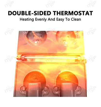 Commercial Taiyaki Bear Shaped Waffle Maker 1800W Open Mouth Bear Shape Waffle Machine Ice Cream Waffle Iron Maker.