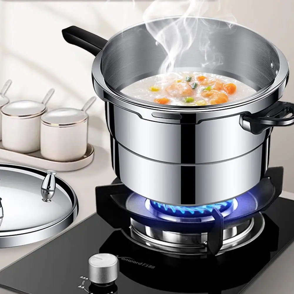 Portable Pressure Cooker 4.3L Induction Stoves Home Cooker Aluminum Alloy Pressure Canner Cooker Induction Compatible Cookware.