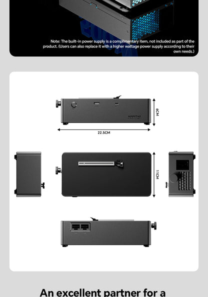 AOOSTAR AG02/AG01 EGPU Dock with OCuLink & USB4 Dual Ports, PCIe 4.0 x4 High Speed for Laptop Mini PC External Graphics Card.
