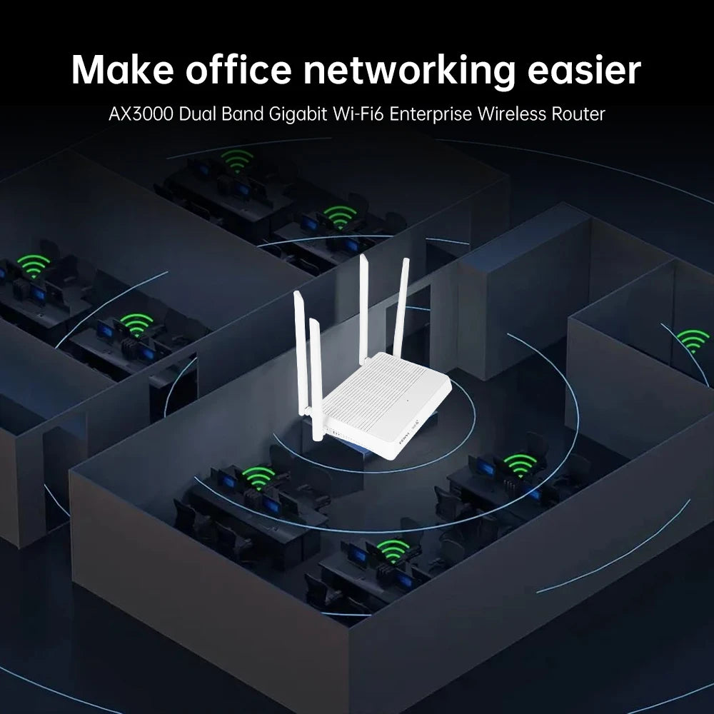 FENVI AX3000 WiFi 6 Mesh WIFI Gigabit Router 2.4G/5GHz Dual-Band 802.11AX Wireless Signal Amplifier WiFi Repeater WPA3 5G Router.