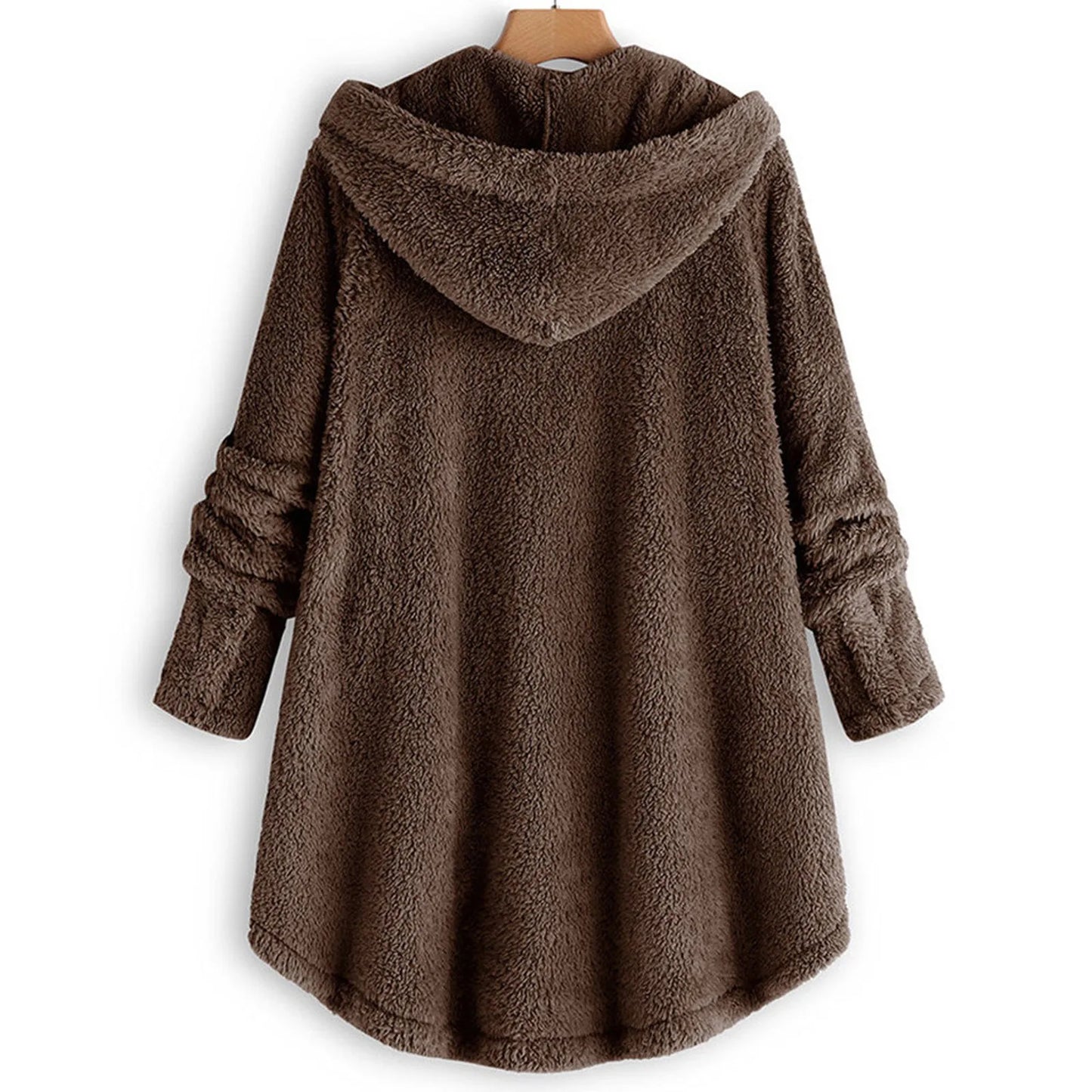 Herbst Wintermantel Frauen warme Teddybär Mantel Woll jacke weibliche Plüsch mantel Kapuzen jacke neue Damen mäntel einfarbige Jacke