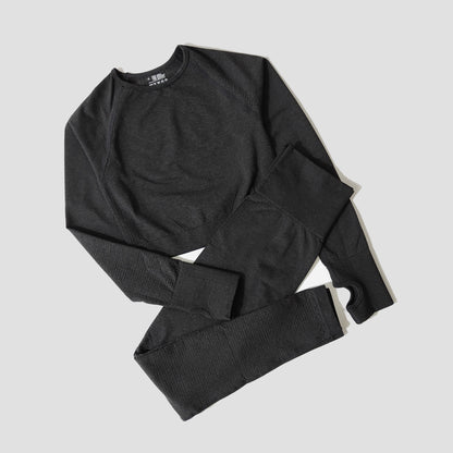 WAREBALL Women Seamless Yoga Set Gym Clothing Fitness High Waist Leggings Crop Top Shirts Sport Suits Workout Pants Active Wear.