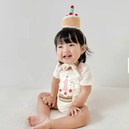 Lustige Sommer Baby Kleidung Koreanische Baby Jungen Mädchen Ein Stück Strampler 1. Geburtstag Party Schöne Body Infant Baumwolle Overall