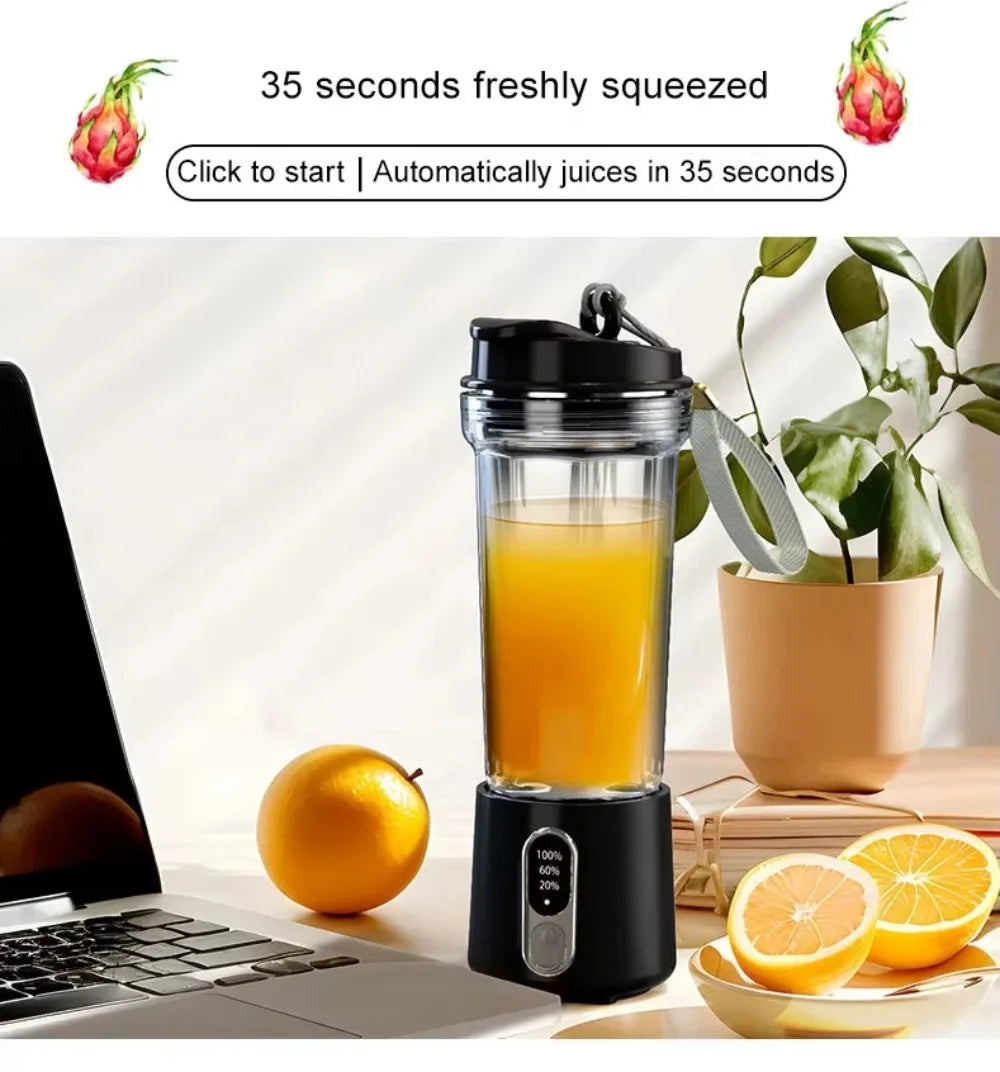 New 300W Powerful Juicer USB 4000mAh Battery Multi-use Juice Cup Grinder Outdoor Portable Fresh Fruit Blender Smoothie Juice Cup.