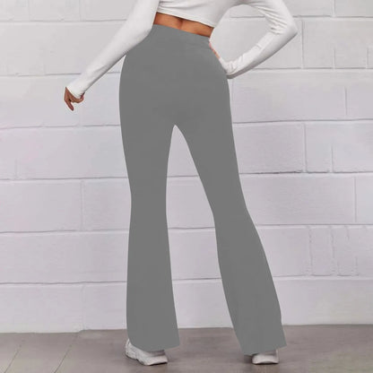Sport Micro Flared Fitness Hosen Yoga erscheinen dünn hoch taillierte Hüfte heben nahtlose Hose mit weitem Bein ausgestellte Hosen für Frauen