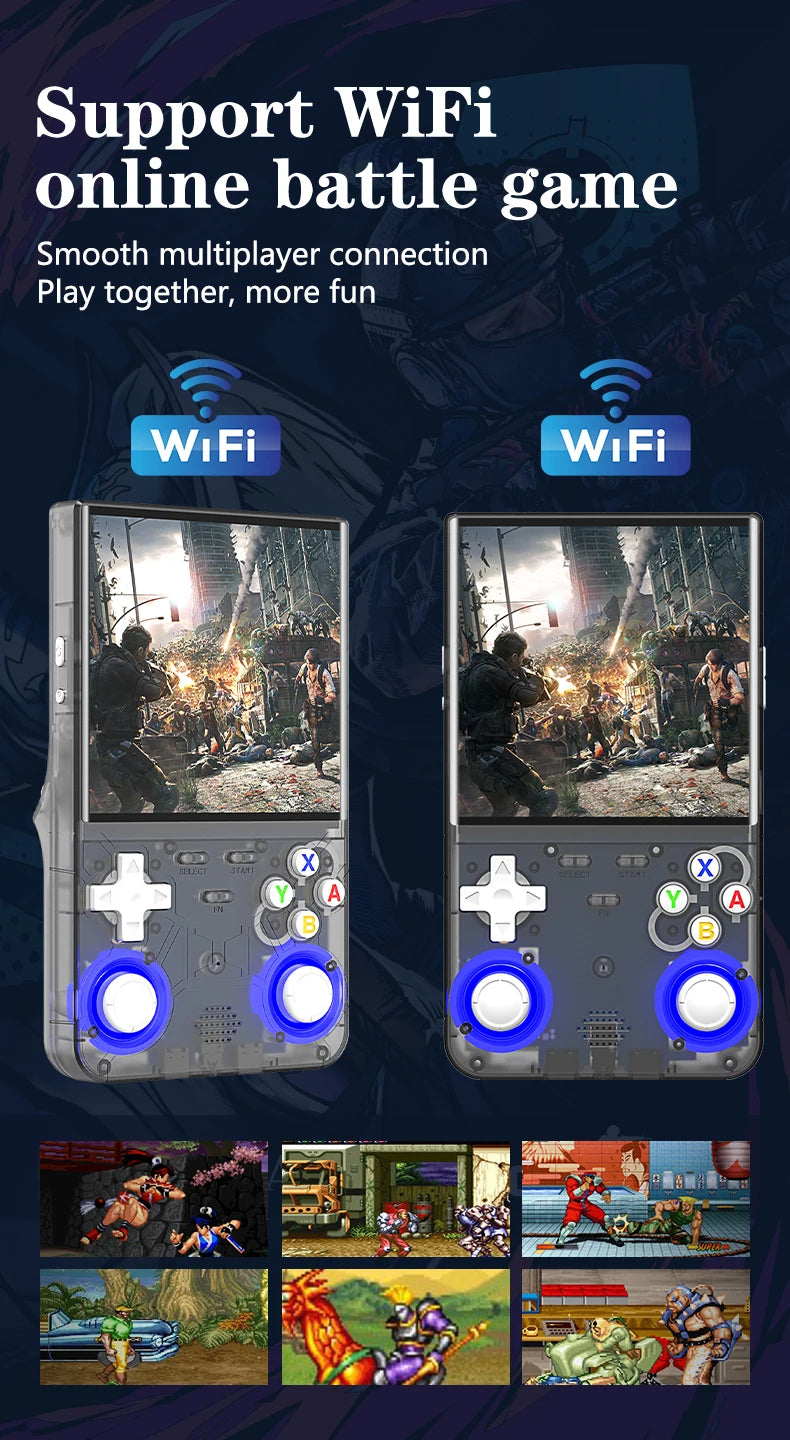 R36 Ultra Handheld Game Player WIFI 4 Inch IPS Screen Open Source Retro Video 64G 128G Memory up to 20000+ Games R36Ultra.