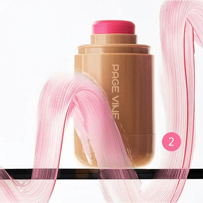 New PAGE VINE Pocket Blush Stick Cream 2-in-1Lip and Cheek Hydrating Stick Natural Rouge Powder Blush Cream Korea Pink Cosmetics