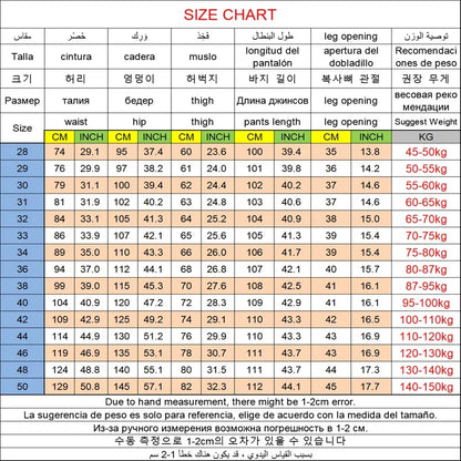 Große Größe Herren Jeans High Stretch Denim Stoff Große Größe Hosen für 45-150 kg Jeans Hombre Jeans mit weitem Bein Pantalon Homme