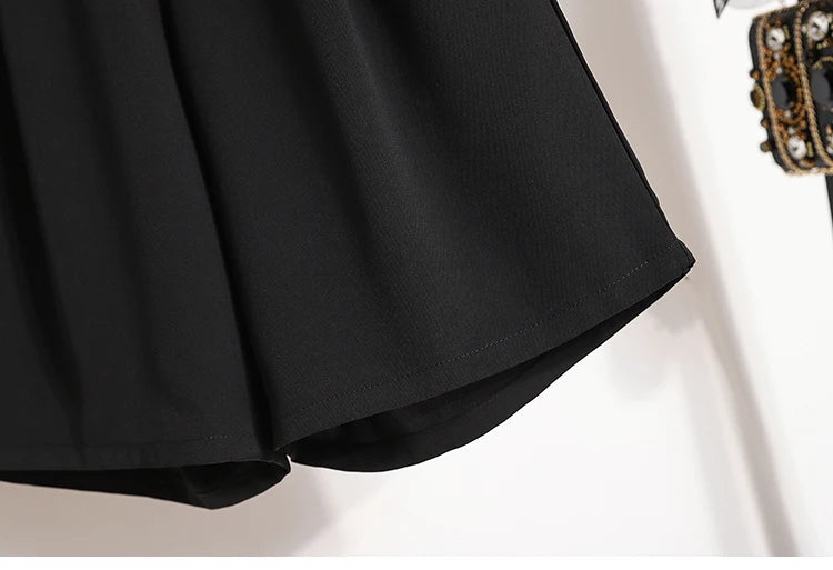 Women's A-Line High Waisted Wide Leg Short Pants Plus Size Casual Suit Shorts Summer 2025 Oversized Loose Five Quarter Pants